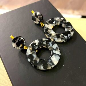 J.Crew Dangle Earrings; Tortoise